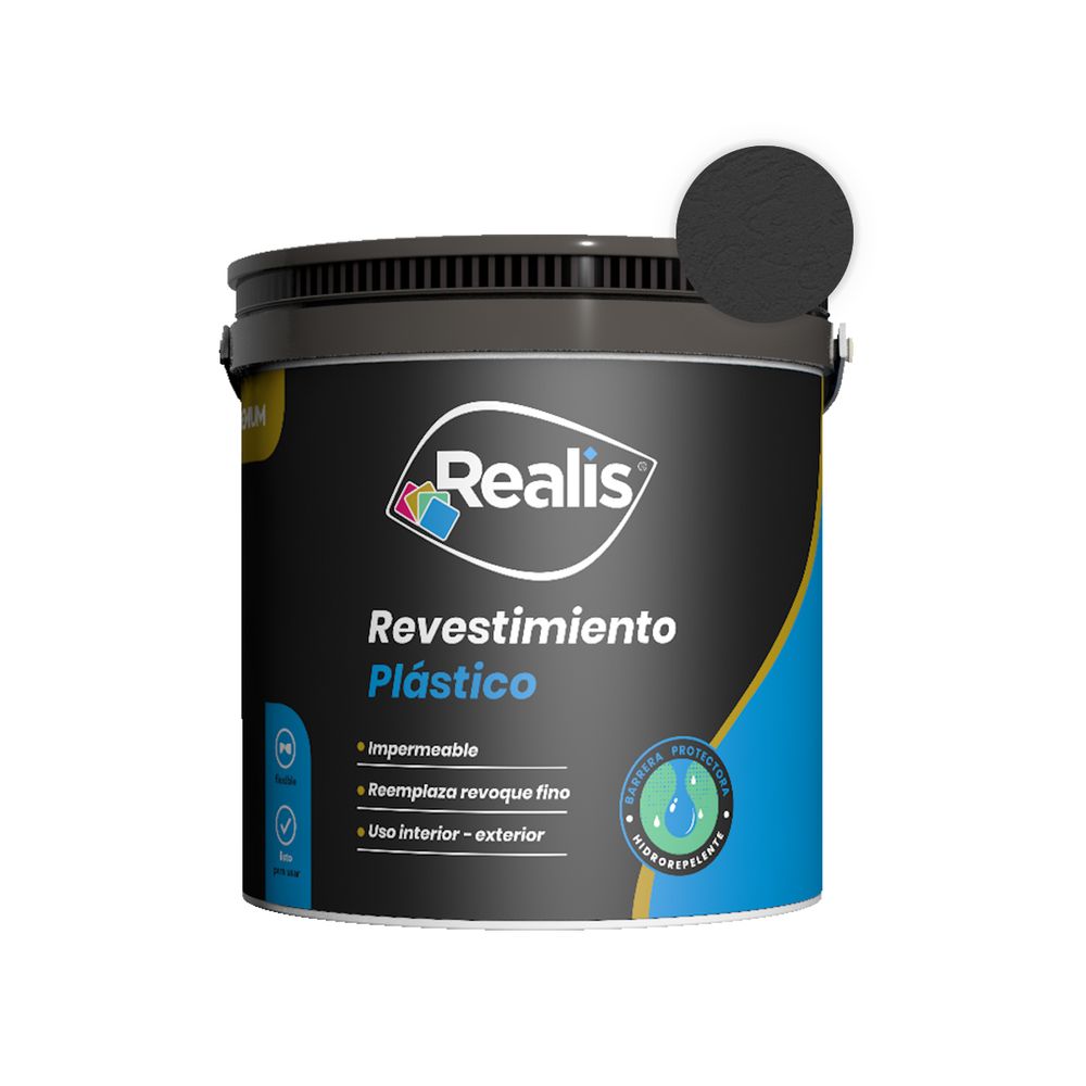 Realis - Revestimiento texturado llana medio gris oscuro 30 kg - Universo  Pinturerias Mobile